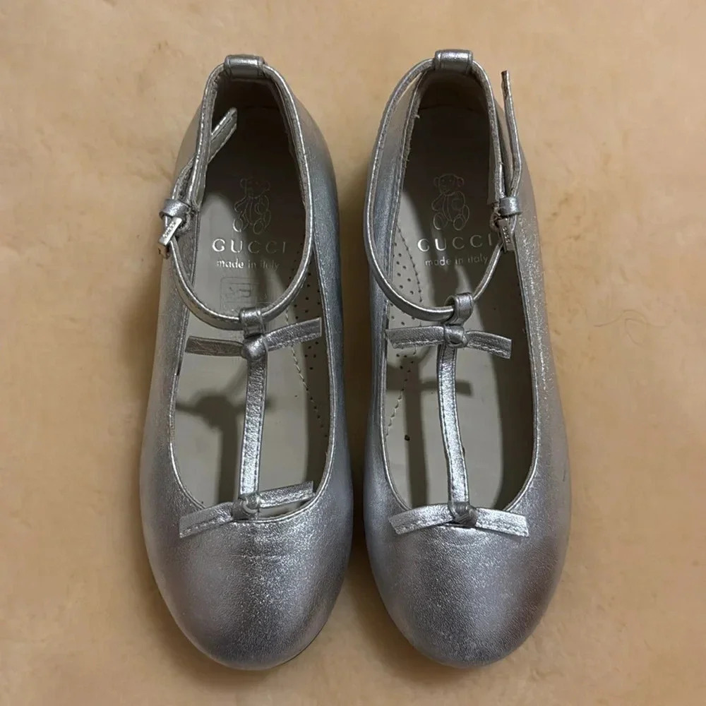 Gucci mary Jane bow kids ballet flats